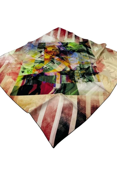 Bosphorus Çift Taraflı İpek Twill Eşarp 8836712-911 - Resim 2