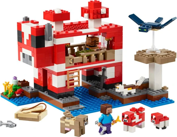 LEGO Minecraft 21270 The Mooshroom House - Resim 3