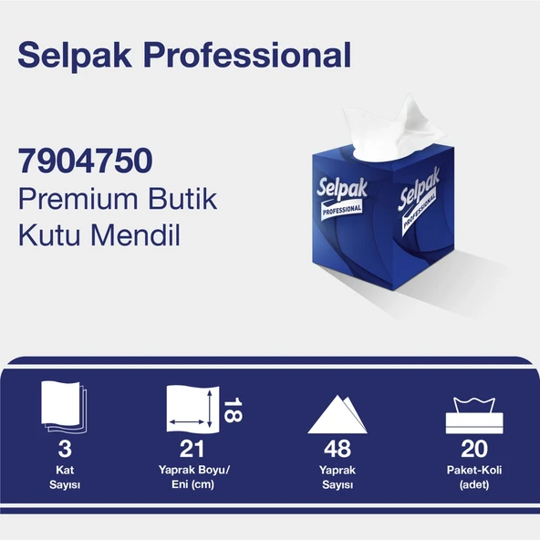 Butik Kutu Mendil 18 x 21 cm 48 Yaprak ürün görseli 1