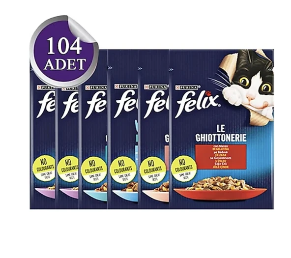 Felix Karışık Yaş Kedi Maması 85 gr x 104 Adet ürün görseli 1