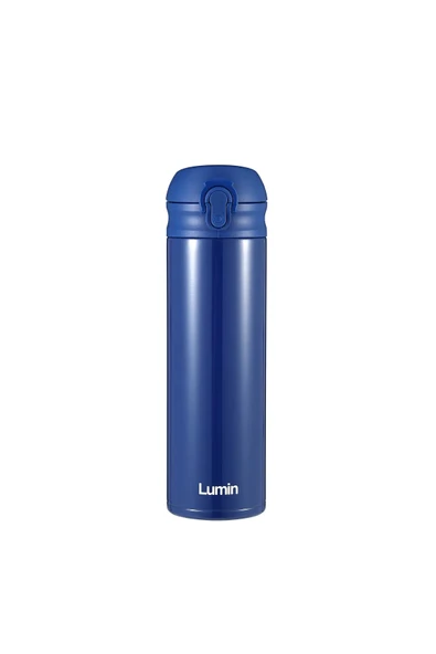 Lumin Flask Lumin Sızdırmaz Vakumlu Çift Katmanlı Mug Paslanmaz Çelik Termos 500 Ml Mavi / Siyah ürün görseli 1