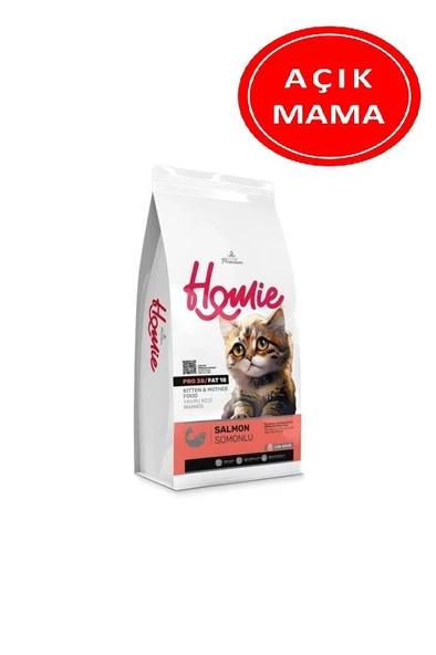 Homie Düşük Tahıllı Kitten Mother Somonlu Yavru Kedi Maması 1 Kg AÇIK ürün görseli 1