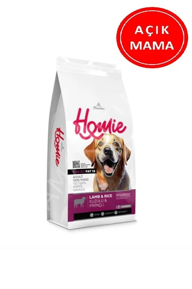 Homie Düşük Tahıllı Kuzulu ve Pirinçli Köpek Maması 1 Kg AÇIK ürün görseli 1