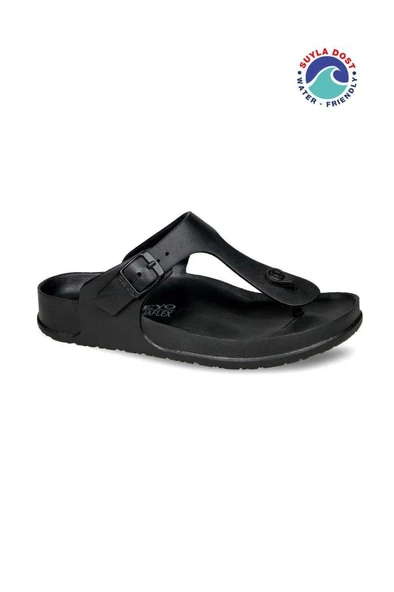 Ceyo AQUAFLEX-M1 Anatomik Taban Suya Dost Parmak Arası Erkek Terlik Siyah 40-45 ürün görseli 1