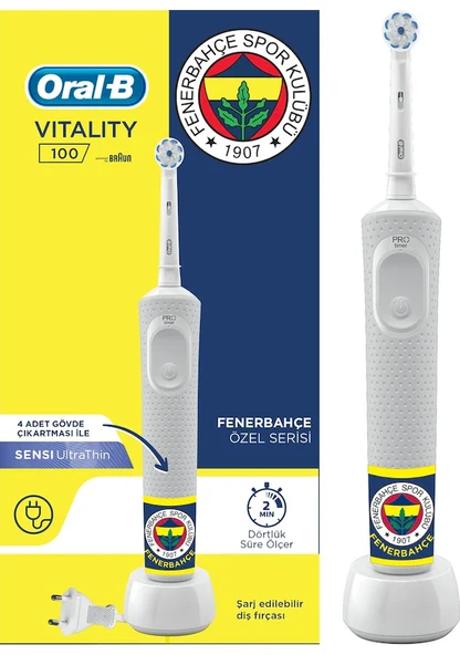 Oral-B D100 Şarj Edilebilir Diş Fırçası Fenerbahçe Taraftar Paketi ürün görseli 1