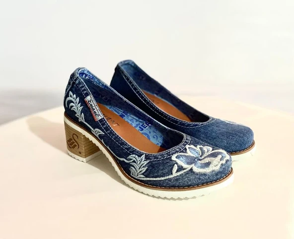 Kadın Özel Tasarım Kot Jeans Günlük Ayakkabı ürün görseli 1