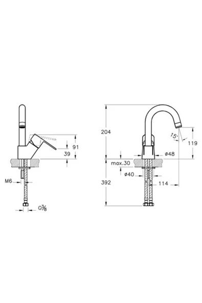 Artema Win S A42584 Lavabo Bataryası - Resim 2