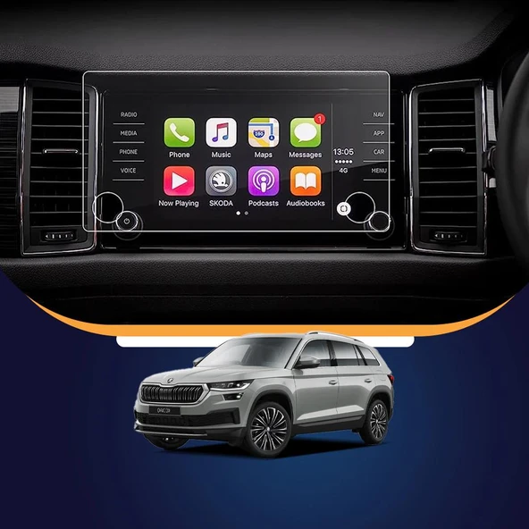Skoda Kodiaq-Karoq 8 inç Multimedya uyumlu 9H Nano Ekran Koruyucu ürün görseli 1