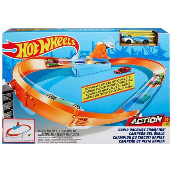 Hot Wheels Hızlı Yarış Şampiyonu Oyun Seti GJM75 ürün görseli 1