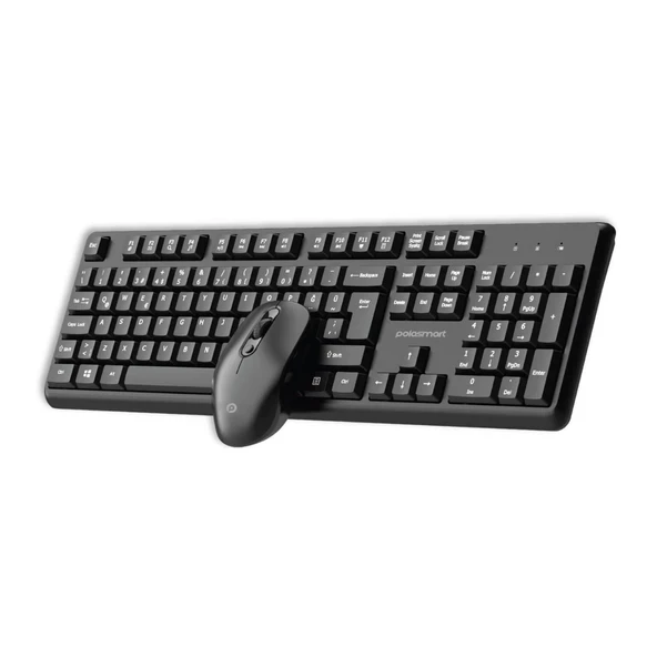 Polosmart PSK11 Kablosuz Q Klavye Ve Mouse Set Sİyah ürün görseli 1