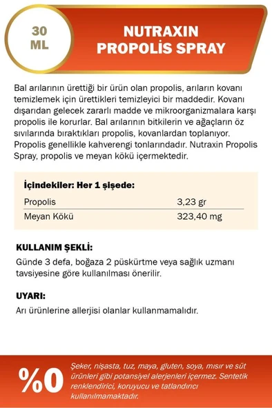 Nutraxin Propolis Sprey 30 ml - Resim 2