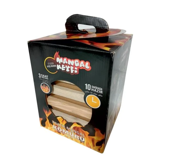 MANGAL KEYFİ FİTİLLİ PRATİK MANGAL KÖMÜRÜ 2 KG ürün görseli 1