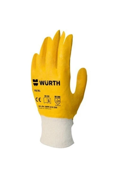 Würth Iş Güvenliği Eldiveni Kalın Nitril Sarı No:10/XL ( 1 Çift ) ürün görseli 1