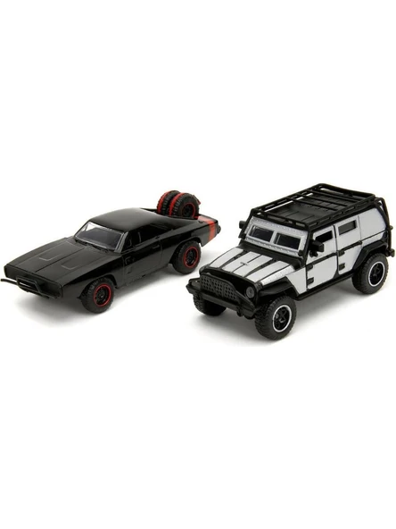 Jada Fast And Furious Tej's Jeep Wrangler Dom's Dodge Charger R/t Model Araba ürün görseli 1