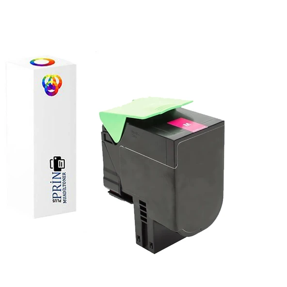 Lexmark 80C8SM0/Lexmark CX310n Uyumlu Kırmızı Muadil Toner 2000 Syf ürün görseli 1
