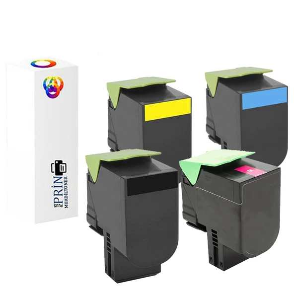 Lexmark CX310dn Muadil Toner  4 Renk Avanataj Paket 2500 Baskı ürün görseli 1