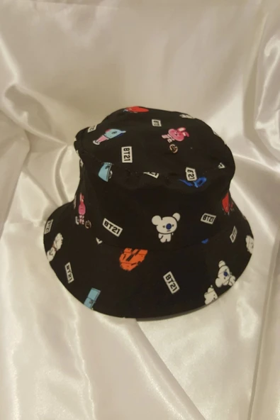 Şapka Bucket Şapka Balıkçı Kova Şapka Unisex Yuvarlak Şapka Figürlü ürün görseli 1