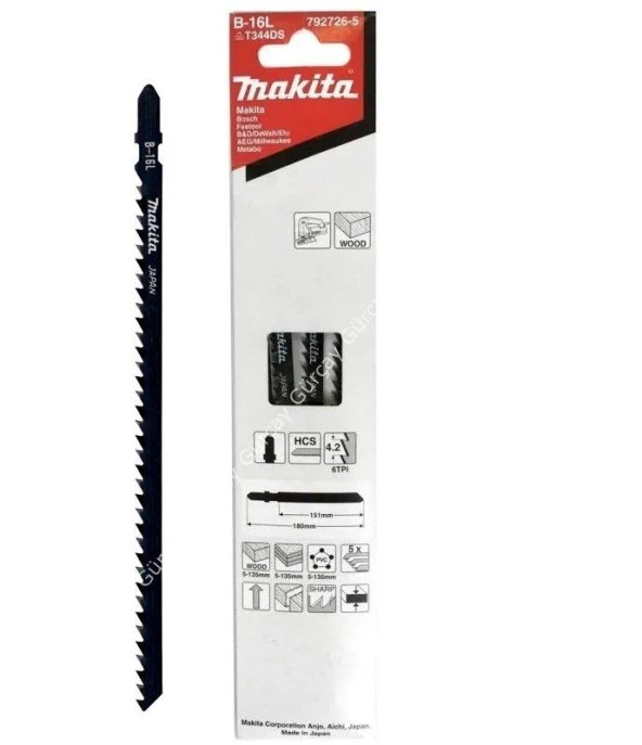 Makita 792726 / B-16L Uzun Dekupaj Testere 5'li Paket ürün görseli 1