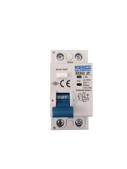 ESEM NORA 1X40A  30MA KAÇAK AKIM RÖLESİ ürün görseli 1