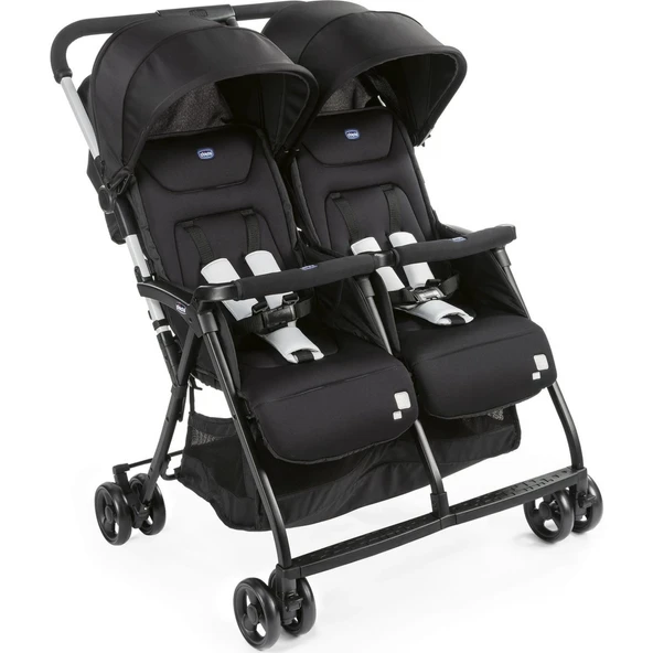 Chicco Ohlala Twin İkiz Bebek Arabası Black Nigth ürün görseli 1