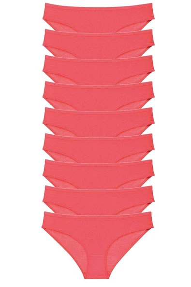 9 adet Süper Eko Set Likralı Kadın Slip Külot Fuşya ürün görseli 1