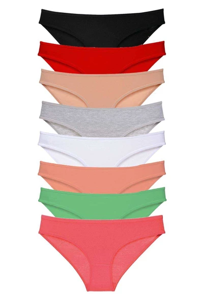 8 adet Süper Eko Set Likralı Kadın Slip Külot Set 1 ürün görseli 1