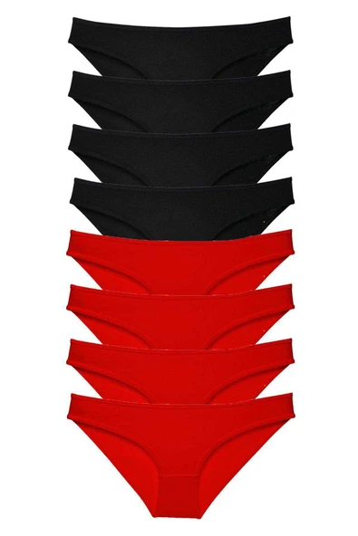 8 adet Süper Eko Set Likralı Kadın Slip Külot ürün görseli 1