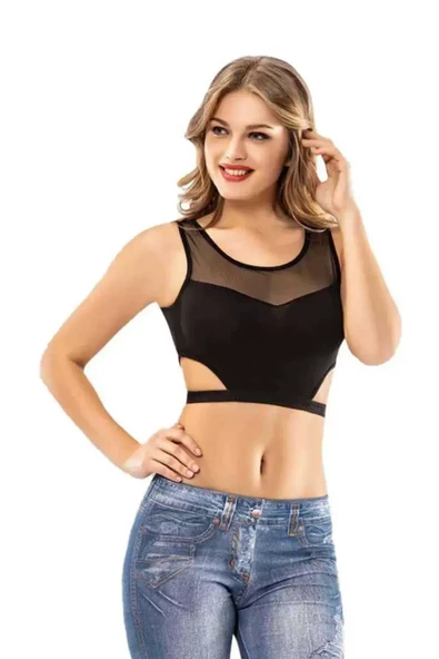 Kota 2 Adet Siyah Tül Modelli Büstiyer - Resim 6