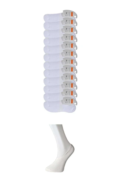 Beyaz Erkek Babet Çorap 12 çift - Resim 2