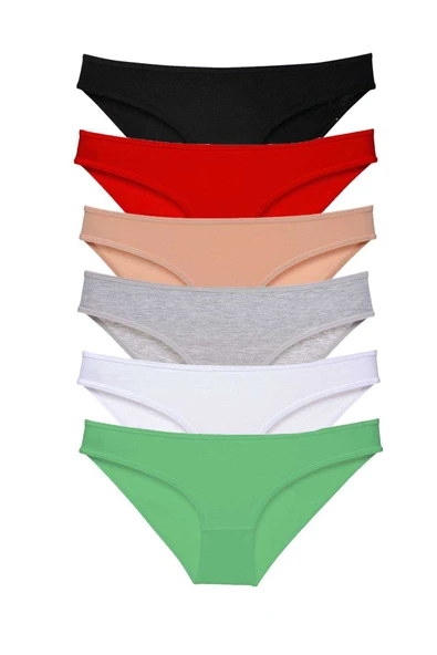 6 adet Süper Eko Set Likralı Kadın Slip Külot Renk 2 ürün görseli 1