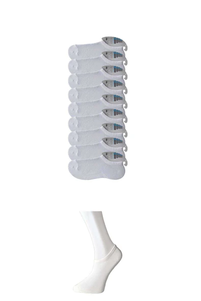 Beyaz Erkek Görünmez Çorap 9 çift - Resim 2