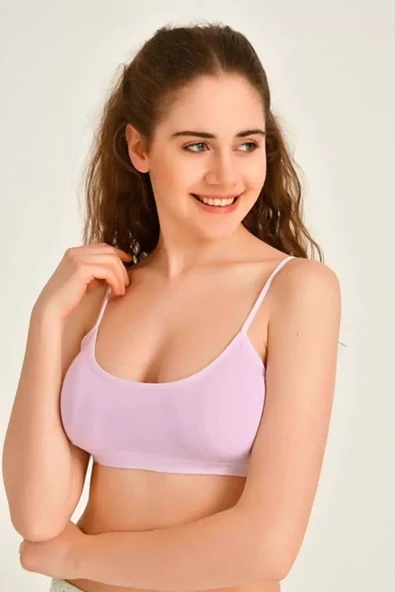 Pedli İp Askılı Pembe Büstiyer - Resim 6