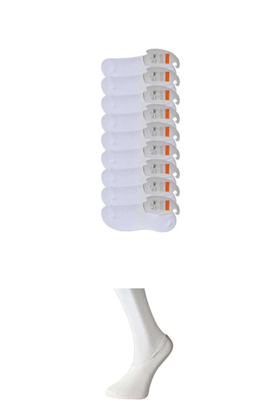Beyaz Erkek Babet Çorap 9 çift - Resim 5