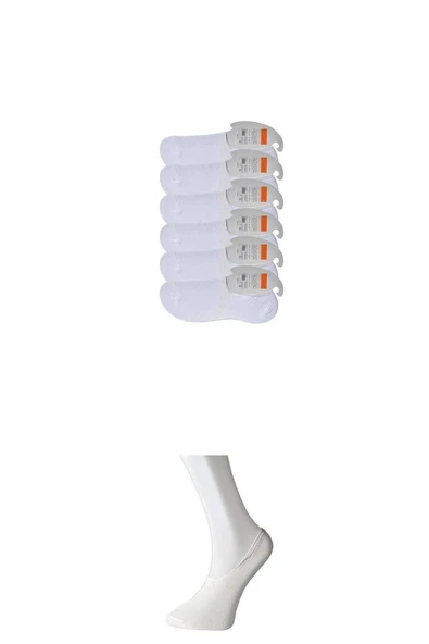 Beyaz Erkek Babet Çorap 6 çift - Resim 8