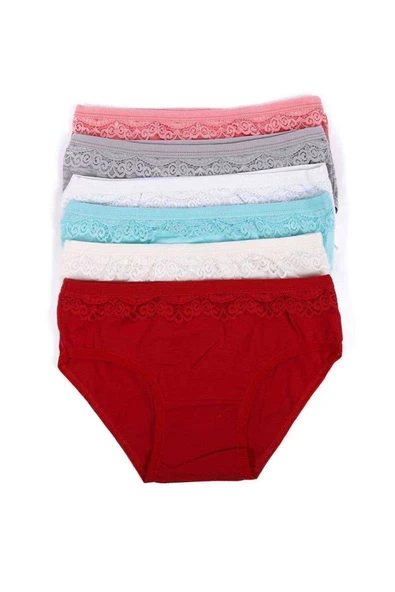 6 adet Kız Çocuk Dantelli Kız Bikini 408 ürün görseli 1