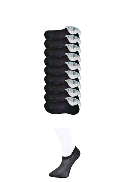 Siyah Erkek Görünmez Çorap 9 çift - Resim 11