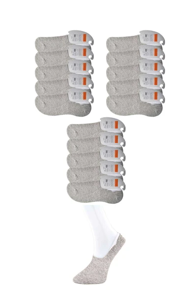 Gri Erkek Babet Çorap 15 çift - Resim 2