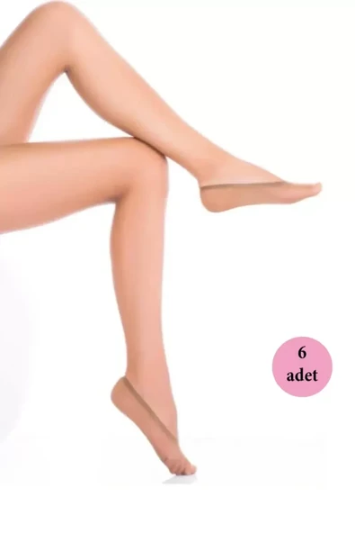 6 Adet Microfiber Suba Kadın Babet Çorap Ten 57 - Resim 10