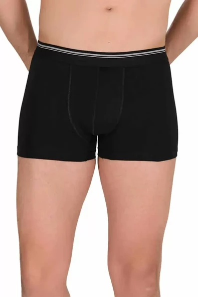 Likralı Erkek Boxer Şort Siyah 1097B - Resim 6