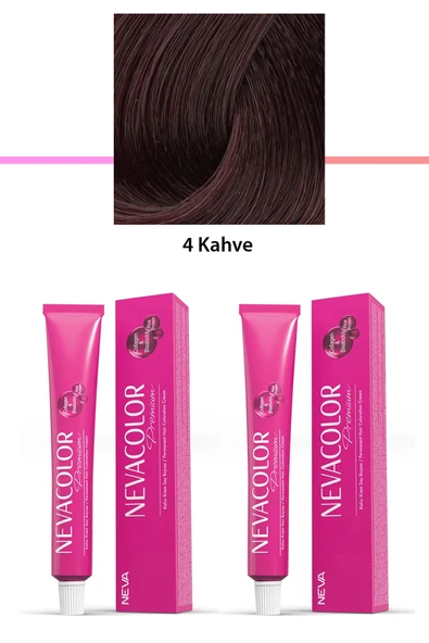2 li Set Premium 4 Kahve - Kalıcı Krem Saç Boyası 2 X 50 g Tüp ürün görseli 1