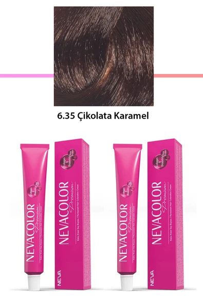 2 li Set Premium 6.35 Çikolata Karamel - Kalıcı Krem Saç Boyası 2 X 50 g Tüp ürün görseli 1