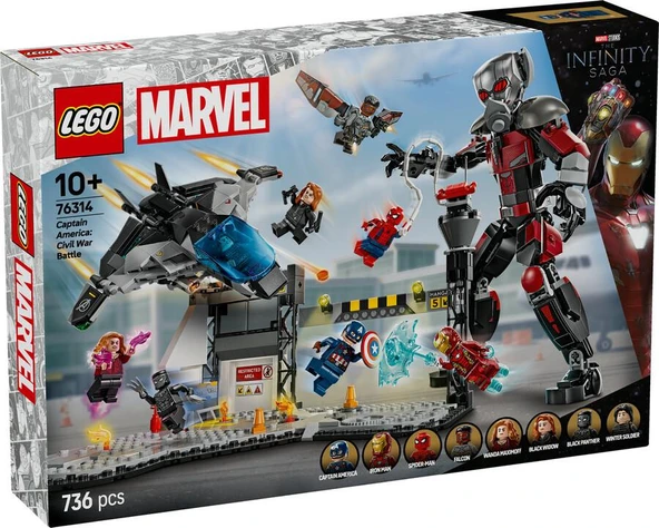 LEGO Super Heroes 76314 Captain America: Civil War Action Battle ürün görseli 1