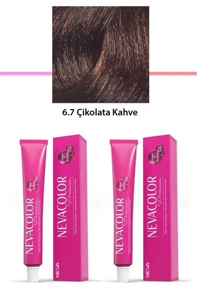 2 li Set Premium 6.7 Çikolata Kahve - Kalıcı Krem Saç Boyası 2 X 50 g Tüp ürün görseli 1