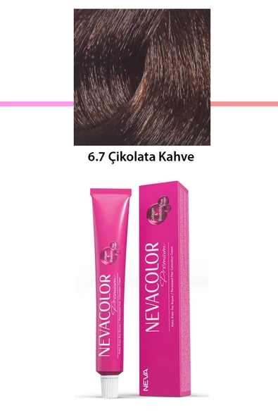 Premium 6.7 Çikolata Kahve - Kalıcı Krem Saç Boyası 50 g Tüp ürün görseli 1