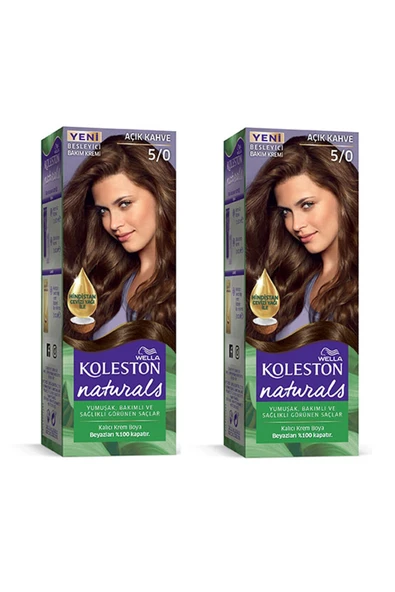 Naturals Saç Boyası Açık Kahve 5/0 2x Paket ürün görseli 1