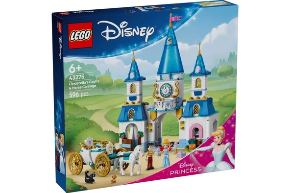LEGO Disney 43275 Cinderella's Castle and Horse Carriage ürün görseli 1