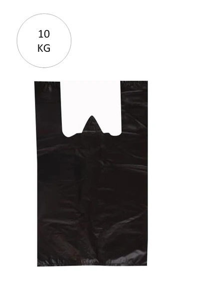 Siyah Atlet Poşet Orta Boy 29x50 cm Takriben 850 Adet 10 Kg ürün görseli 1