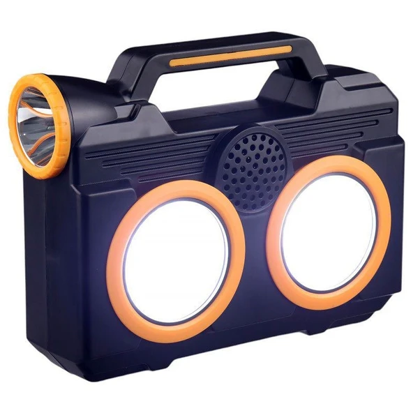EL FENERİ - UZATILABİLEN HOPARLÖR BLUETOOTH ÖZELLİKLİ SOLAR AYDINLATMA OUTDOOR ürün görseli 1
