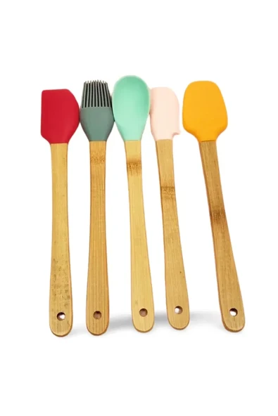 5 parça Silikon Kaşık ve Servis Takımı 20 cm - Resim 11