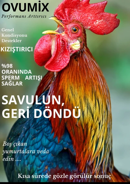 OVUMİX -HOROZLAR İÇİN SPERM ARTTIRICI ürün görseli 1